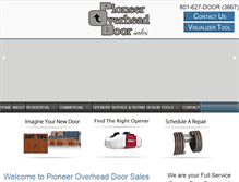 Tablet Screenshot of pioneeroverhead.com
